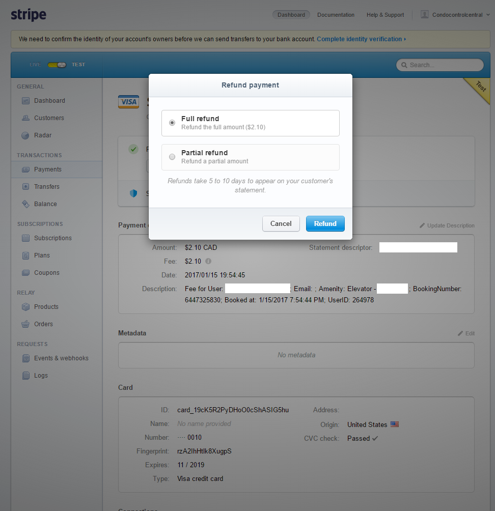 How to do a Complete Refund Condo Control Support